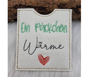 2€ ZUSATZTÜRCHEN 18. Dezember - Stickserie - ITH Teebeutel Verpackung